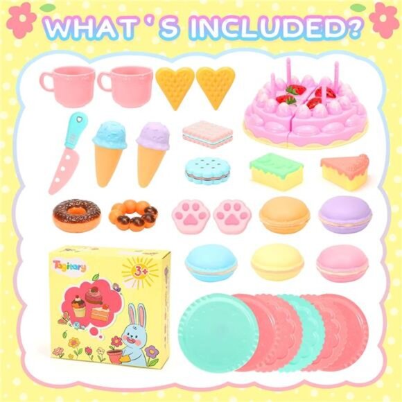 30 PCS Kitchen Pretend Play Toys Kids Plastic Toys Tea Set - Picture 3 of 7